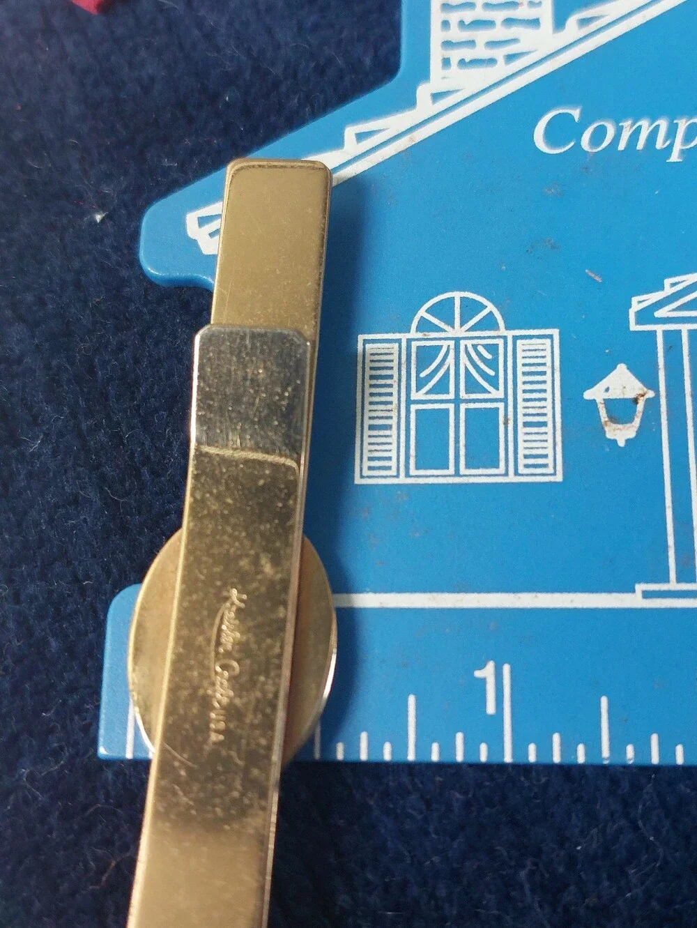 Vintage Kreisler Craft Lady Nymph Goldtone Tie Bar Clasp 3